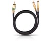 OEHLBACH Y-Adaptor 3,50mm jack to 2 RCA Plugs. Colour: Black.