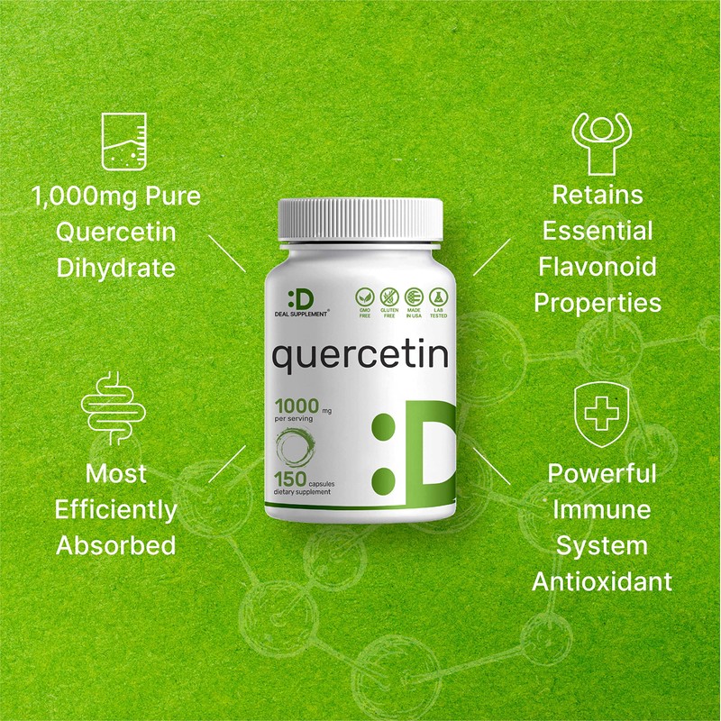 Quercetin 1000mg Per Serving (2 Pack) | 300 Capsules, High