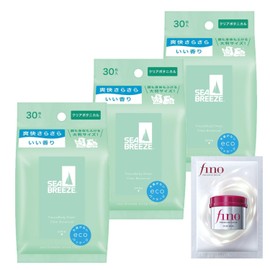 SEABREEZE Face & Body Sheet N Clear Botanical 30 Sheets x 3 Pieces + Large Size, Full Body, Face, Sweat, Dirt, Comfortable, Sebum, Shiny, Refreshing, Clean