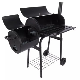 Unbranded 43" Charcoal Smoker BBQ Grill Outdoor Portable Patio Backyard Meat Cooker Black
