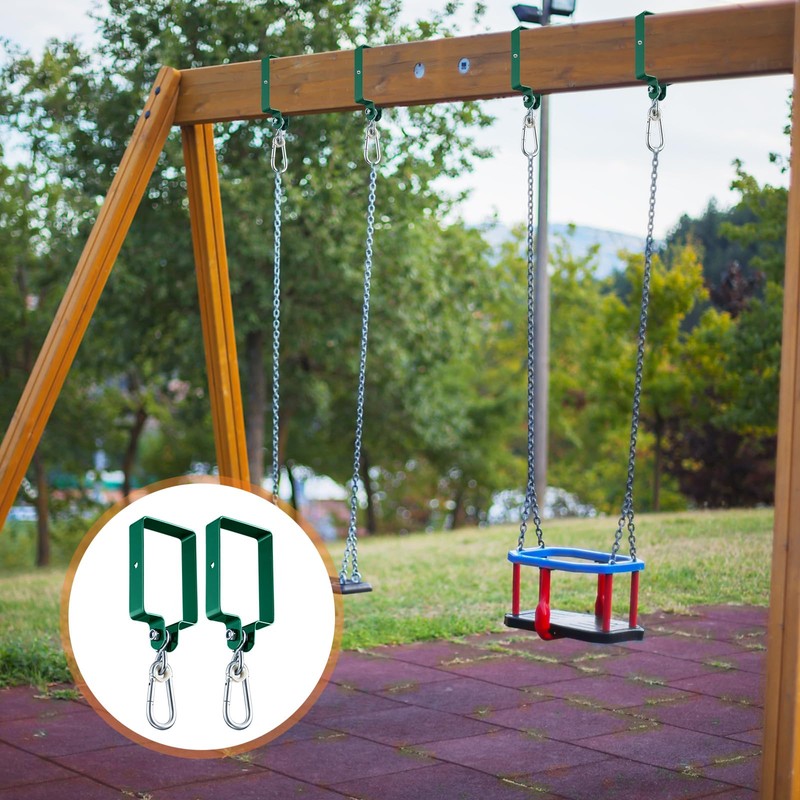 Dunzy 4 Pcs Metal Swing Set Accessories Includes Snap Hooks
