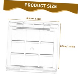 OHPHCALL 2pcs Refillable Empty Eyeshadow Cases Transparent Travel Cosmetic Containers for Highlighter Blush Compact Design for Easy Carrying for Special Occasions and Gifting