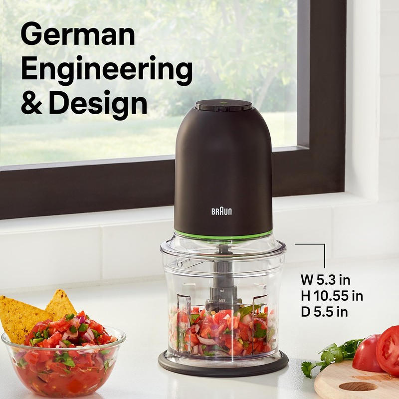 Braun CH3012BK EasyPrep™ Mini Food Processor, 4 cup, Black