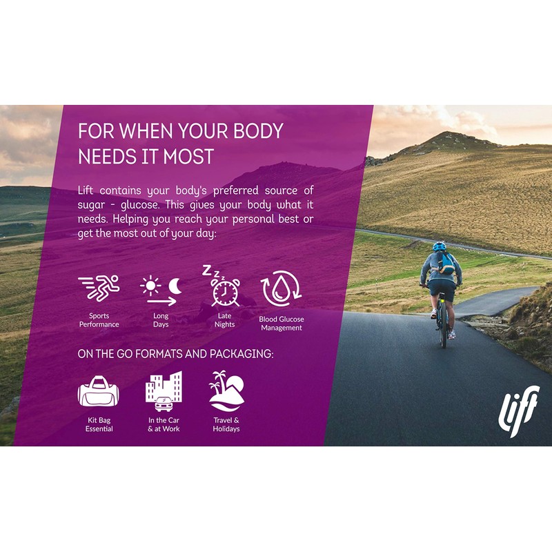 Lift | Fast-Acting Glucose Chewable Energy Tablets | Blueberry |