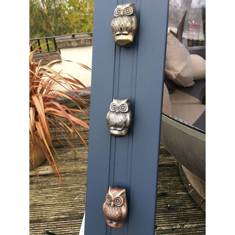 Baby Owl Door Knocker Antique Silver