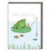Frog Fishing Father's Day Card - 'Relax, On Fathers Day'