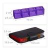Relaxdays Astuccio Portapillole, 7 Giorni 4 Scomparti Organizer Porta Pastiglie