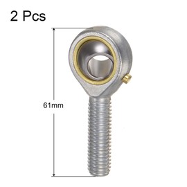 TA-VIGOR 2PCS POS10 M10 Male Rod End Bearing Set, M10x1.5 Right Hand Thread Joint Rod End Ball Bearings with Jam Nuts, Self-Lubricating for Mechanical Motion Control