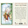 SF Prayer to Saint Christopher.Laminated 2-Sided Holy Card (3 Cards per Order)