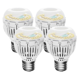 SANSI 130W Equivalent A15 LED Light Bulb, 2000 Lumens 5000K Daylight White Bulb, Energy Saving 25,000 Hours Lifespan Non-Dimmable 15W LED Bulb for Home Lighting, 4-Pack