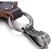 Leather Keychain For Men, Single Letter Alphabet with Easy Clasp