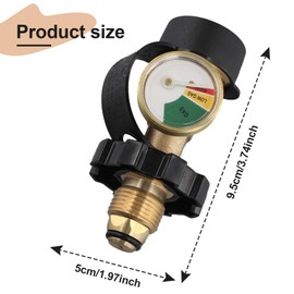 Boerunid 2X High Low Gas Pressure Gauge Level Indicator Pol Propane Lpg Bottle Cylinde Outdoor Gas Tank Adapter