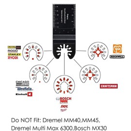 Diagtree 50 Pcs Wood Universal Quick Release Oscillating Saw Blades Compatible with Fein Multimaster Porter Cable Black & Decker Bosch Craftsman Ridgid Ryobi Makita Milwaukee Rockwell