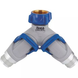 Best Garden Metal Dual Y-Hose Shutoff Connector