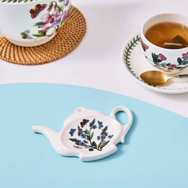 Portmeirion BG07190 Botanic Garden Teabag Tidy/Spoon Rest Single, Ceramic, White,5.5 Inches