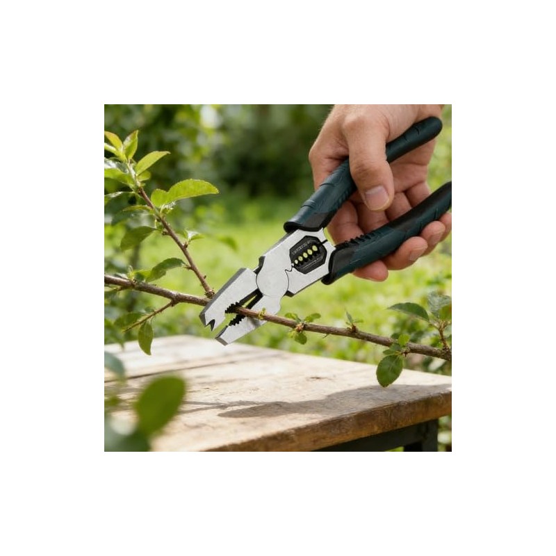 Industrial-Grade 9-in-1 Multi-Function Cutting Pliers, Wire Cutter, Stripper, Crimper &