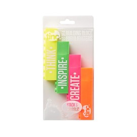 Tinc Building Block School Highlighters - Set of 4, Multicolor (S4BBLHLT)