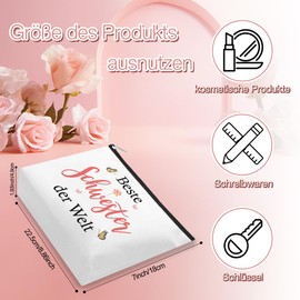 Birthday Gift for Women, Farewell Gift Colleagues, Gift Sister, Gift Christmas, Friendship Gifts, Gift Friend, Gifts Cosmetic Bag Courage Gift, Motivational Gifts, cosmeticcase-best sister