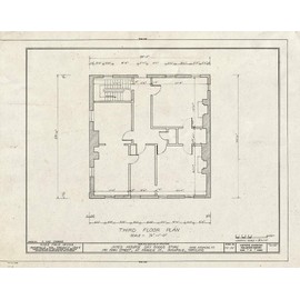 Historic Pictoric : Blueprint HABS MD,2-Anna,59- (Sheet 4 of 7) - James Monroe Dry Goods Store, 140 Main Street, Annapolis, Anne Arundel County, MD 20in x 16in