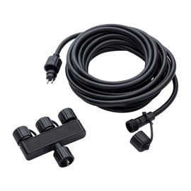 Takasho Garden Light Hikarenovation Extension Cord with Branch Connector, Approx. 16.4 ft (5 m), Black, Outdoor, Indirect Lighting, Waterproof, Light Up, PVC Resin LGL-LHA03