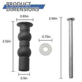 4Pack Toilet Seat Hinge Screw Kit for TOTO Toilet Seat Bolts for TOTO Toilet Parts Replacement THU651N Toilet Parts Hardware Kit