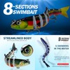 MKNZOME 6 PCS Multi-Jointed Fishing Lures, Lifelike Slow Sinking Bass