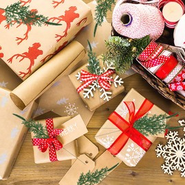 Uieke 30 PCS Artificial Pine Leaves Branches 13.7’’ Christmas Tree Picks Pine Needle Sprigs Fake Faux Plants for Home DIY Garland Wreath Crafts Xmas Tree Decor