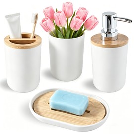 Juego de 4 Accesorios de Baño ModernoAccesorios De Baño