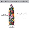 Vanideaoty Hibiscus Ironing Board Covers with Padding Standard Size Stain