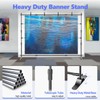 Qoolfoto Adjustable Photo Backdrop Banner Stand, 10 X 8ft Step
