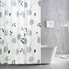 Aesthetic Floral Splash-Proof Shower Curtain Shower Curtain (180x180cm)