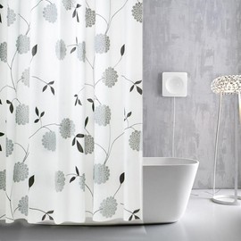 Aesthetic Floral Splash-Proof Shower Curtain Shower Curtain (180x180cm)