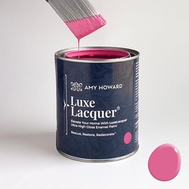 AMY HOWARD AT HOME: LuxeLacquer Paint – Mom's Heavenly Garden – Ultra High-Gloss Designer Paint for Furniture, Cabinetry, Walls, Trim, and More. Made in the USA. Red - High Gloss - 32 oz.