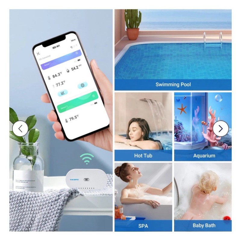 Inkbird NEW INKBIRD Wireless Pool Thermometer IBS-M1 and WiFi Gateway