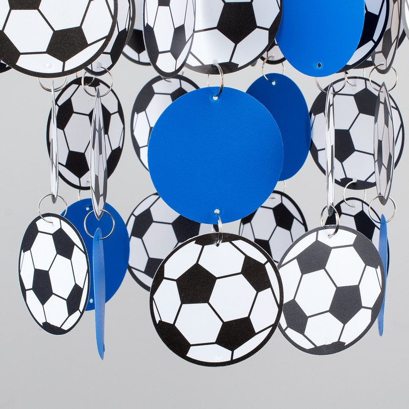 MiniSun - Boys Blue City Football Bedroom/Nursery Ceiling Pendant Light