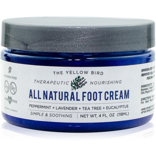 All Natural Antifungal Foot Cream. Moisturizing Organic Relief for Dry Cracked Heels, Callused Feet, Athletes Foot. Best Therapeutic Grade Essential Oils: Peppermint, Lavender, Eucalyptus, Tea Tree.