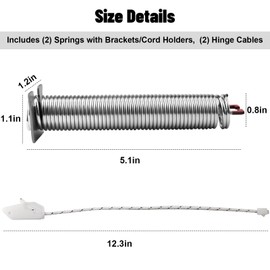 ZATUX 00754866 Dishwasher Door Spring Kit Compatible with Bos-ch Dishwashers Replaces 00623540 00627230 00659339 00751392 3279707 AP5804978 PS8770519