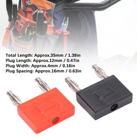 U37 4mm Dual 2 Way Speaker Banana Plug Double Row Banana Plug Female to Male Banana Adapter Banana Dual Plug Cable Connectors