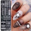 Nail Stamp Set, 5 Pieces Nail Stamp Plate Flowers, Nail