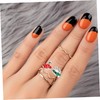 Healeved Mushroom Frog Adjustable Ring Unique Aesthetic Jewelry for Women
