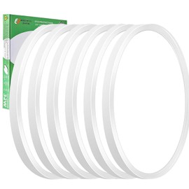 6PK 15.8 Inch LED Flush Mount Ceiling Light, 32W, 3480LM, 3000K/4000K/6000K CCT Selectable, Round Flat Panel Light Low Profile Ceiling Light Fitures for Hallway, Kitchen, Bedroom, Laundry Room, White