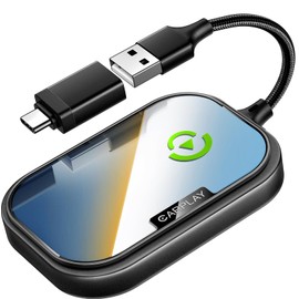 CarEase Wireless CarPlay Adapter for Apple iPhone, Converts Factory Wired CarPlay to Wireless CarPlay 2024 Upgrade Plug & Play Auto Connect Fast Easy Use for Cars from 2017 & iPhone iOS 10+ Matte Black