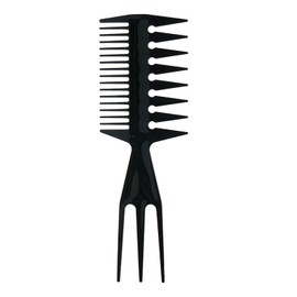 RLECS 2PCS Black 3 in 1 Art Tools 20x6.8cm Plastic Comb Watercolour Painting Comb for Drawing Patterns and Styling Hair