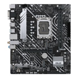 ASUS Prime H610M-A WIFI D4 Intel H610 (LGA 1700) mic-ATX motherboard with DDR4, PCIe 4.0, dual M.2 slots, Intel 1 Gb Ethernet, WIFI 5, DisplayPort, HDMI, D-Sub, USB 3.2 Gen 2 ports, SATA 6 Gbps