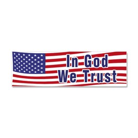 CafePress Classic 10" x 3" In God We Trust Car Magnet, 1 Piece, Vinyl Automotive Magnet