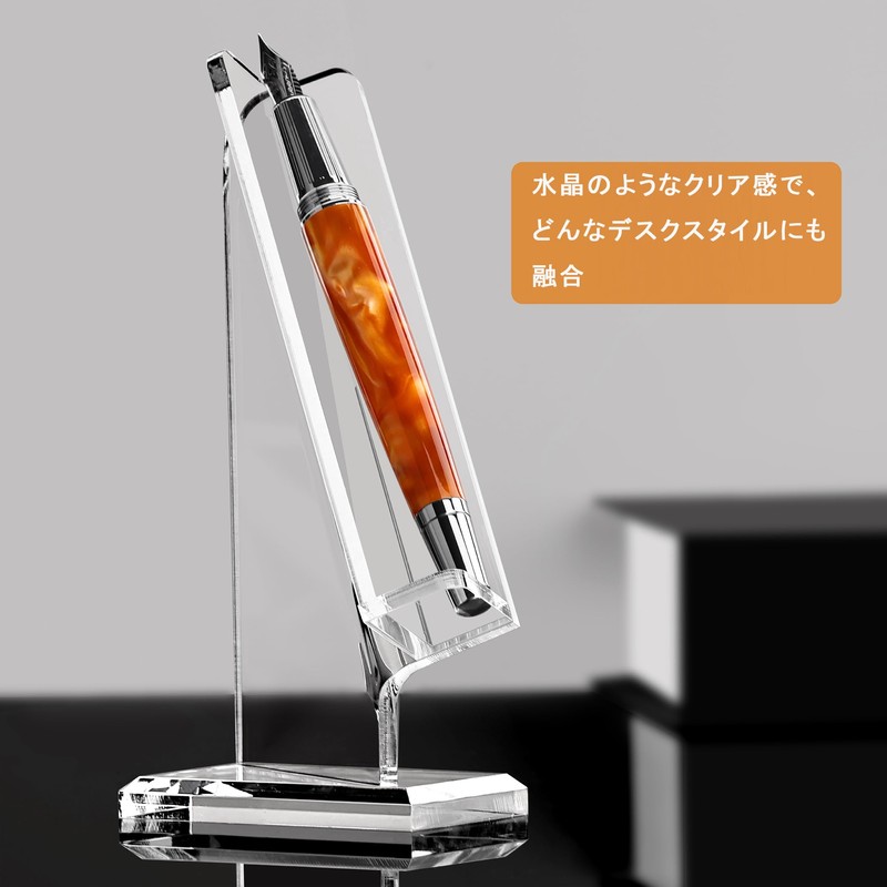 SANRUI アクリル ペンライトスタンド（8mm厚ベース・30度傾斜）ペンスタンド クリアペン立て多機能ディスプレイ 1本