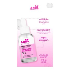 Srum Hipoalergnico AndSkincare cido Hialurnico Extracto Rosas 30ml