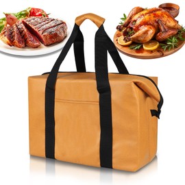 Hewomate BBQ Blanket for Resting Meat, Expanded Capacity Insulated Meat Resting Bag for Smoking, Reusable BBQ Resting Bag with Handle Strap for Large Briskets, Beef, Pork Shoulders, Turkeys