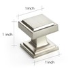 Ravinte 30 Pack Brushed Nickel Square Kitchen Cabinet Knobs,Zinc Solid