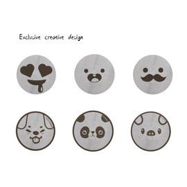 ColoMira 53.5mm Espresso Puck Screen, 3Pcs Coffee Filter Screens Set, 1.7mm Thickness 150μm Espresso Filter Screen, Mesh Coffee Reusable Filter For Espresso Portafilter Filter Basket 54mm(Cute Face)